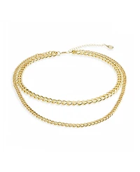 Steve Madden Gold Boho Mixed Chain Layered Necklace