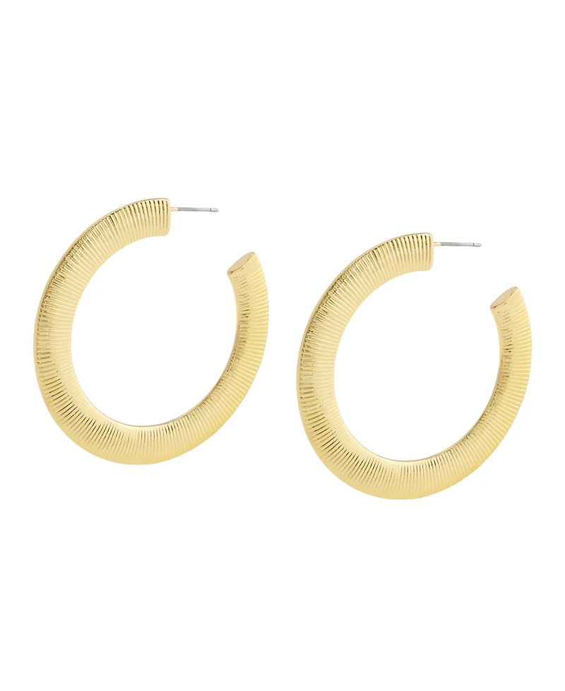 Steve Madden Gold Boho Snake Chain Hoop Earrings