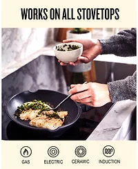 Alva Energy 13.4" Oval Nonstick Ceramic Fish Frying Pan – Non-Toxic, Pfas-Free, Whole Fish Ready