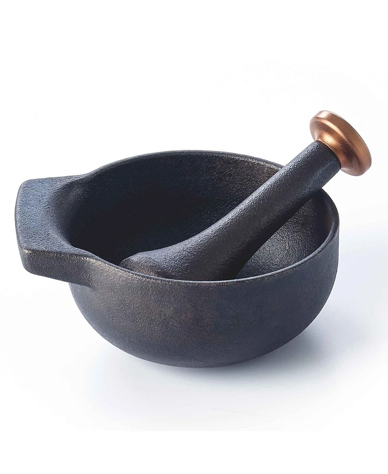 Alva Nori Enameled Cast Iron Mortar & Pestle Set - 2C Capacity