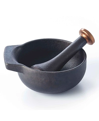 Alva Nori Enameled Cast Iron Mortar & Pestle Set - 2C Capacity