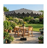 Gouun 10-Foot Patio Umbrella with Weighted Base and Sandbags
