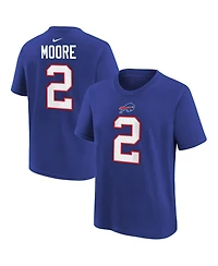 Nike Big Boys and Girls D.j. Moore Royal Buffalo Bills Name & Number T-Shirt