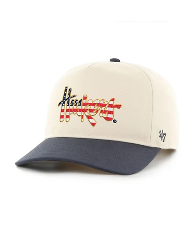 '47 Brand Men's Natural/Navy Nebraska Huskers Americana Flag Hitch Adjustable Hat