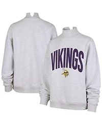 '47 Brand Women's Gray Minnesota Vikings Subtle Muse Mock Neck Sweatshirt