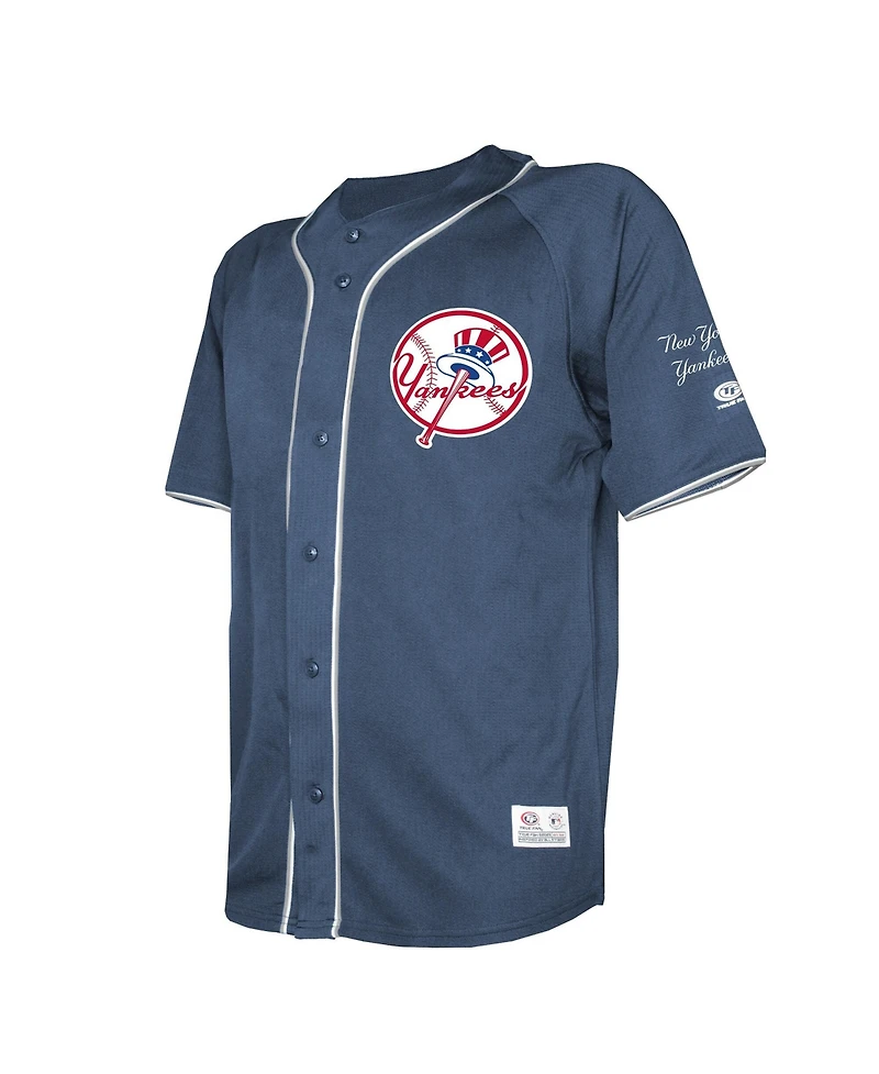 Stitches Men's Navy New York Yankees Team Color Full-Button Fashion Jersey
