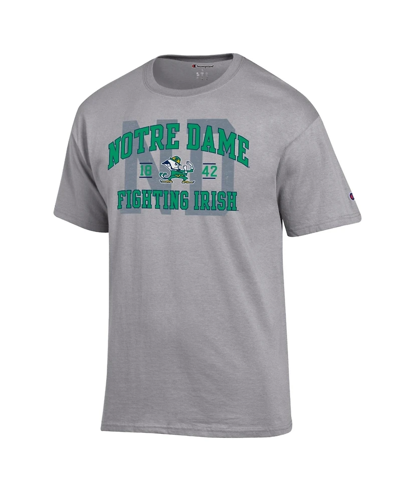 Champion Men's Heather Gray Notre Dame Fighting Irish Varsity T-Shirt