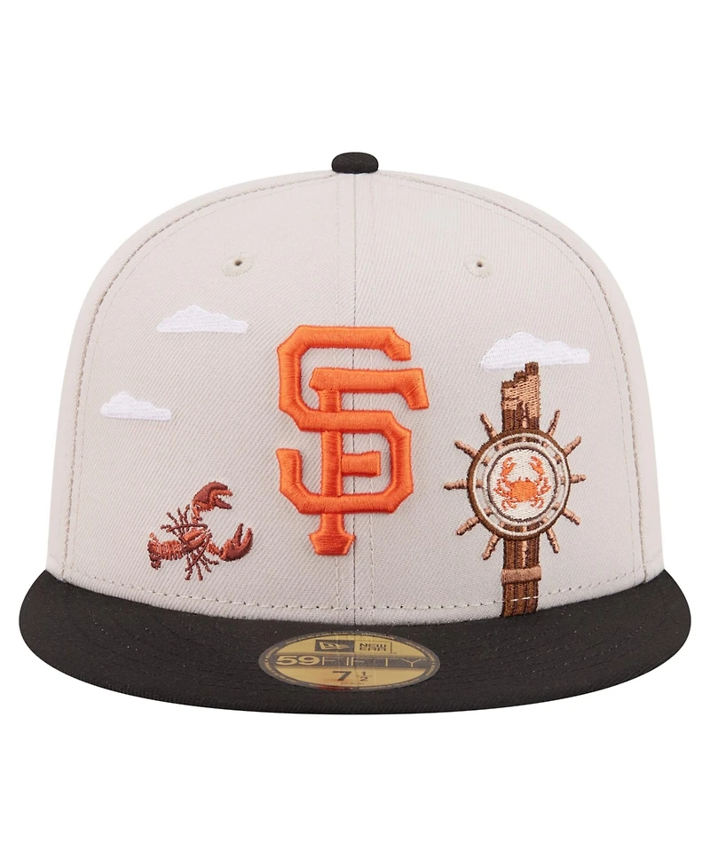 New Era Men's Khaki San Francisco Giants City Icon 59FIFTY Fitted Hat