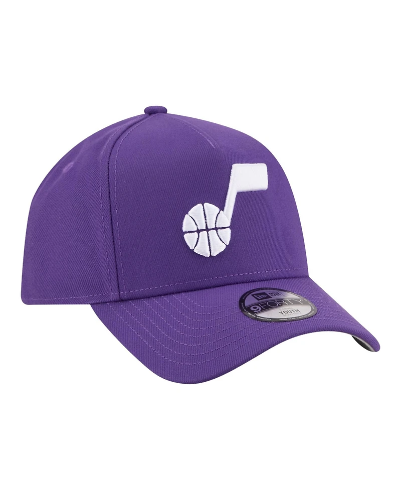 New Era Big Boys and Girls Purple Utah Jazz 9FORTY A-Frame Adjustable Hat