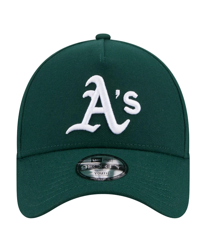 New Era Big Boys and Girls Green Athletics 9FORTY A-Frame Adjustable Hat