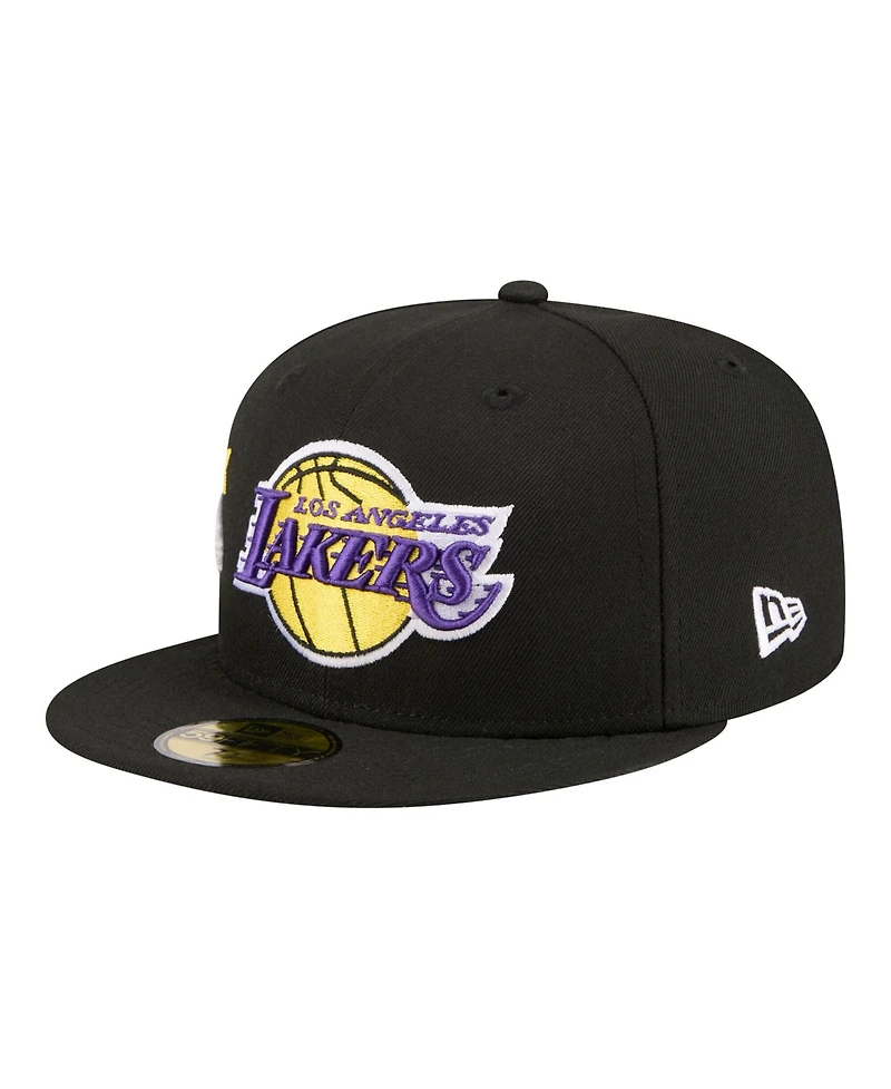 New Era Men's Black Los Angeles Lakers Team Collage 59FIFTY Fitted Hat