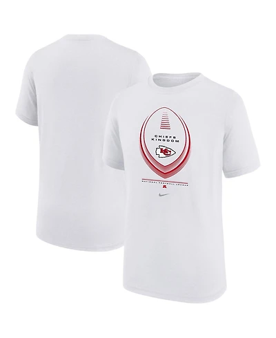 Nike Big Boys and Girls White Kansas City Chiefs Icon Legend Dri-fit T-Shirt