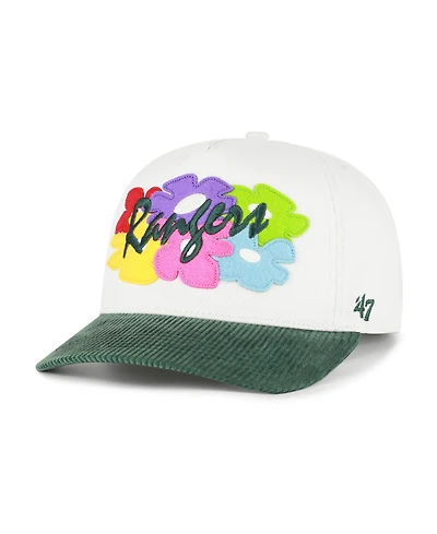 '47 Brand Men's White/Green Texas Rangers Flora Gallery Hitch Adjustable Hat