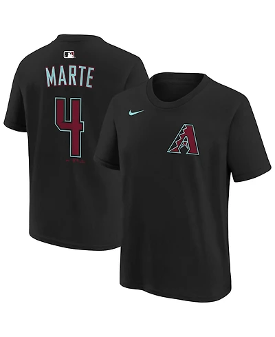 Nike Big Boys and Girls Ketel Marte Black Arizona Diamondbacks Name & Number T-Shirt