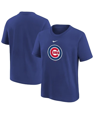 Nike Big Boys and Girls Royal Chicago Cubs Large Logo T-Shirt