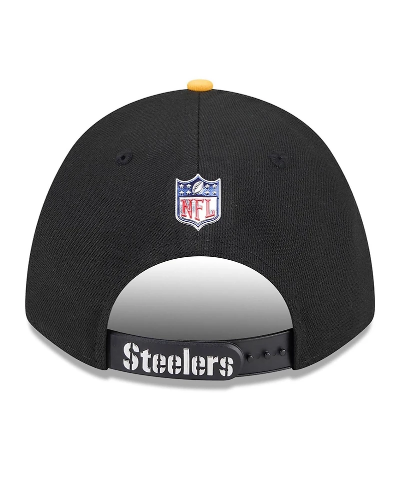 New Era Men's Black/Gold Pittsburgh Steelers 2026 Nfl Draft 9FORTY M-Crown Adjustable Hat