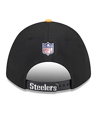 New Era Men's Black/Gold Pittsburgh Steelers 2026 Nfl Draft 9FORTY M-Crown Adjustable Hat