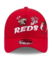 New Era Men's Red Cincinnati Reds Looney Tunes A-Frame 9FORTY Adjustable Hat