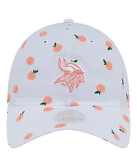 New Era Women's White Minnesota Vikings Fruit Pattern 9TWENTY Adjustable Hat