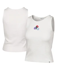 '47 Brand Women's Cream Philadelphia Phillies Floral Logo Ribbed Baby Tank Top