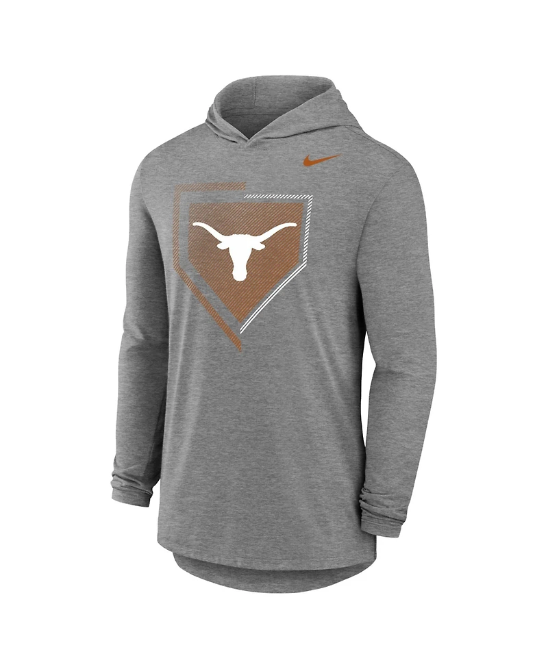 Nike Men's Gray Texas Longhorns 2026 Ncaa Baseball College World Series Dugout Long Sleeve Hooded T-Shirt