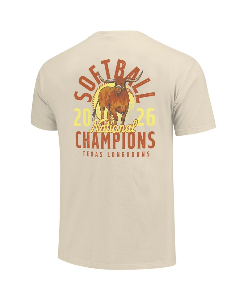 Image One Men's and Women's Cream Texas Longhorns 2026 Ncaa Softball Women's College World Series Mascot Overlay T-Shirt
