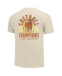 Image One Men's and Women's Cream Texas Longhorns 2026 Ncaa Softball Women's College World Series Mascot Overlay T-Shirt