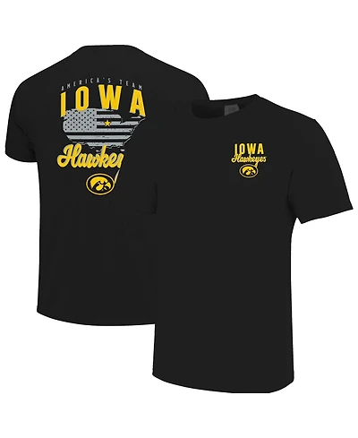 Image One Men's Black Iowa Hawkeyes America's Team T-Shirt