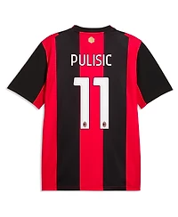 Puma Men's Christian Pulisic Black/Red Ac Milan 2026/27 Home Replica Jersey