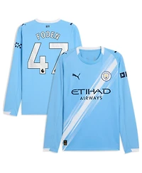 Puma Men's Phil Foden Sky Blue Manchester City 2025/26 Home Replica Long Sleeve Player Jersey
