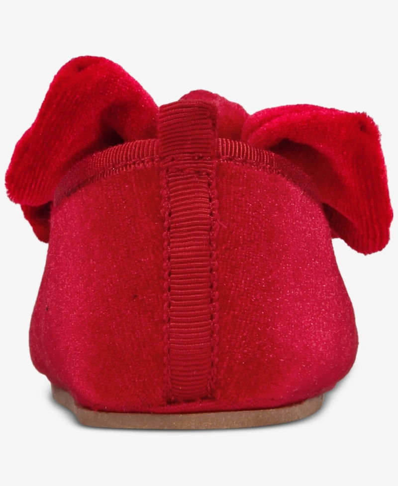 First Impressions Baby Girls' Velvet Bow Ballet Flats, Macy's Exclusive