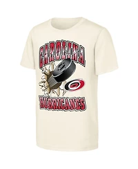 Outerstuff Big Boys and Girls Natural Carolina Hurricanes Breakout T-Shirt