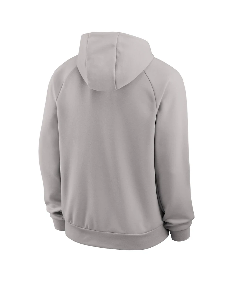 Nike Men's Gray Michigan Wolverines Premium Performance Raglan Dri-fit Hoodie