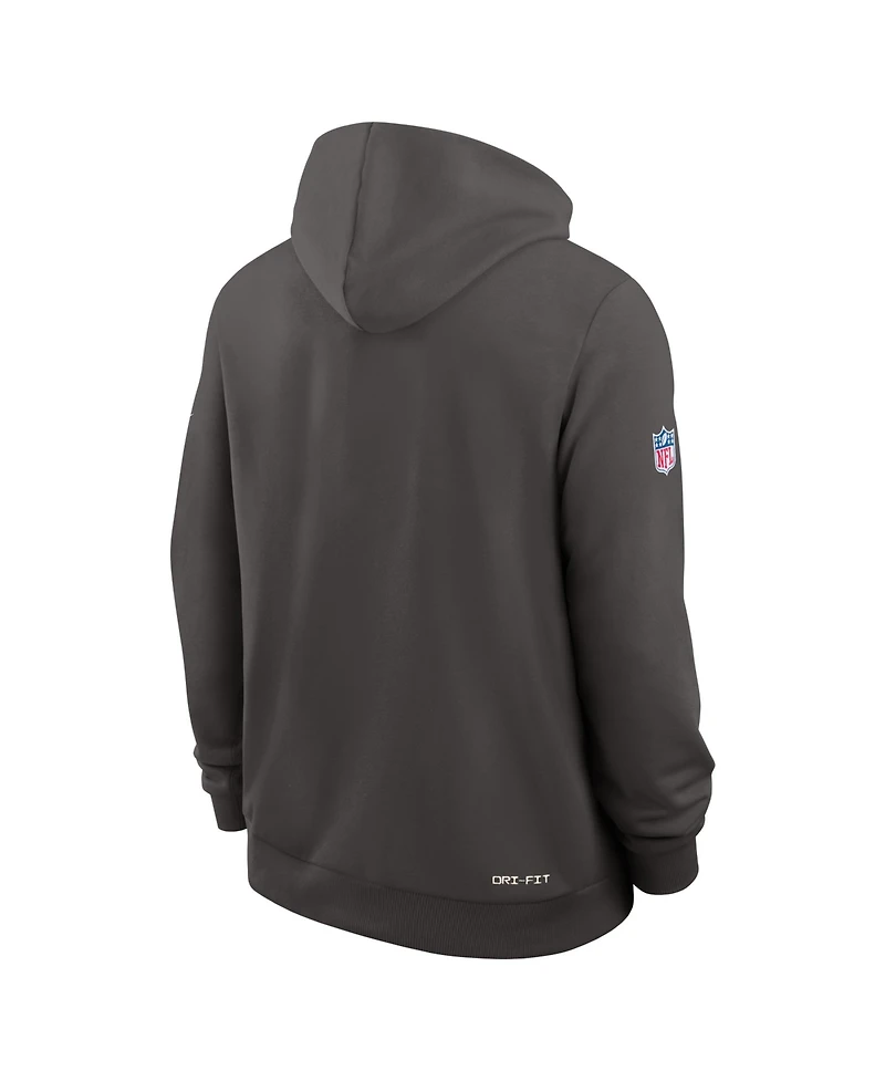 Nike Men's Pewter Tampa Bay Buccaneers Sideline Standard Issue Dri-fit Hoodie