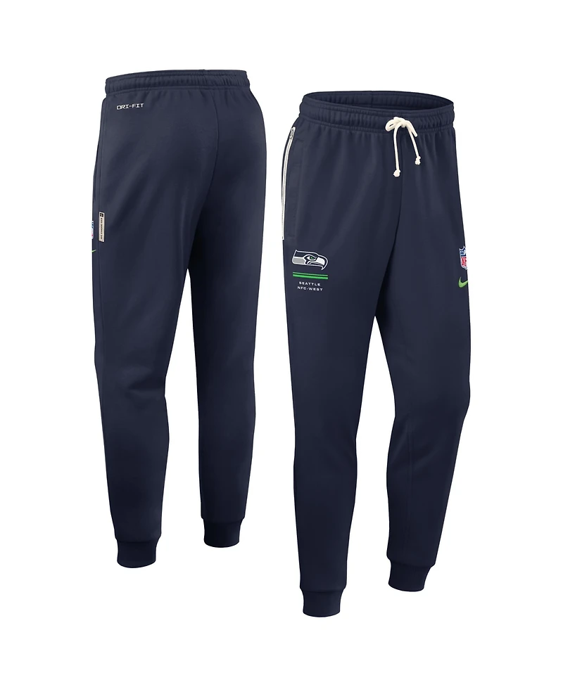 Nike Men's College Navy Seattle Seahawks Sideline Standard Issue Dri-fit Taper Pants
