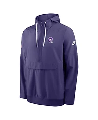 Nike Men's Purple Minnesota Vikings Alt Anorak Half-Zip Hooded Jacket
