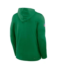 Nike Men's Kelly Green Philadelphia Eagles Sideline Dri-fit Long Sleeve Hooded T-Shirt