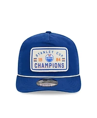 New Era Men's Royal Edmonton Oilers Throwback Stanley Cup Champions Side Patch 19TWENTY Adjustable Hat