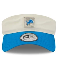 New Era Men's Cream/Blue Detroit Lions 2026 Nfl Training Camp Adjustable Visor Hat