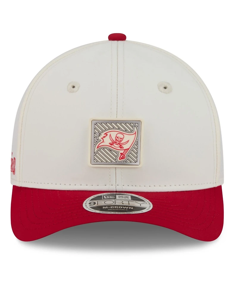 New Era Men's Cream/Red Tampa Bay Buccaneers 2026 Nfl Training Camp 9FORTY Adjustable Hat
