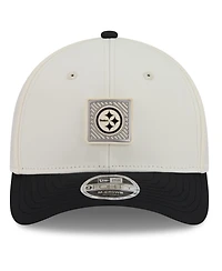 New Era Men's Cream/Black Pittsburgh Steelers 2026 Nfl Training Camp 9FORTY Adjustable Hat