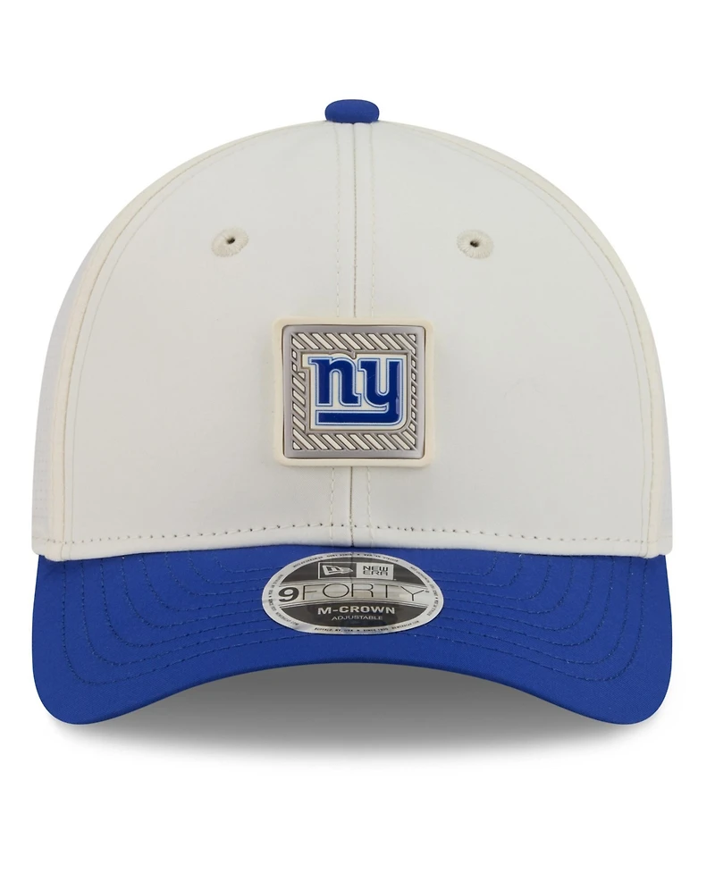 New Era Men's Cream/Royal New York Giants 2026 Nfl Training Camp 9FORTY Adjustable Hat