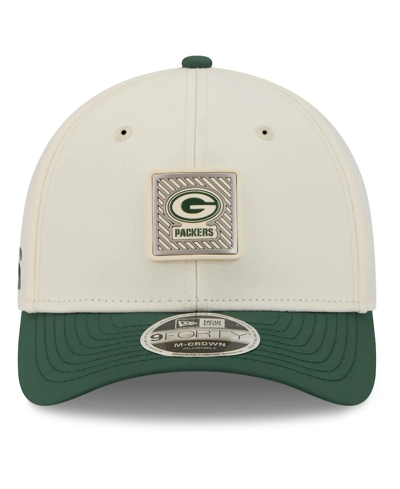 New Era Men's Cream/Green Bay Packers 2026 Nfl Training Camp 9FORTY Adjustable Hat