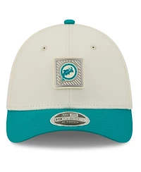 New Era Men's Cream/Aqua Miami Dolphins 2026 Nfl Training Camp 39THIRTY Flex Hat