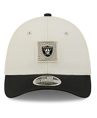 New Era Men's Cream/Black Las Vegas Raiders 2026 Nfl Training Camp 39THIRTY Flex Hat