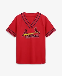 Fanatics Women's Red St. Louis Cardinals Diva Race Ahead Raglan V-Neck T-Shirt