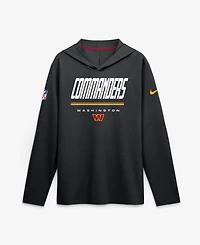 Nike Men's Black Washington Commanders Sideline Lightweight Long Sleeve Hooded Dri-fit T-Shirt