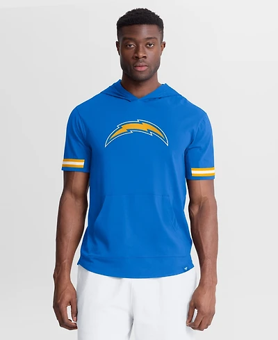 Fanatics Men's Powder Blue Los Angeles Chargers Optimal Play Short Sleeve Hooded T-Shirt