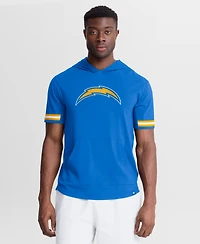 Fanatics Men's Powder Blue Los Angeles Chargers Optimal Play Short Sleeve Hooded T-Shirt