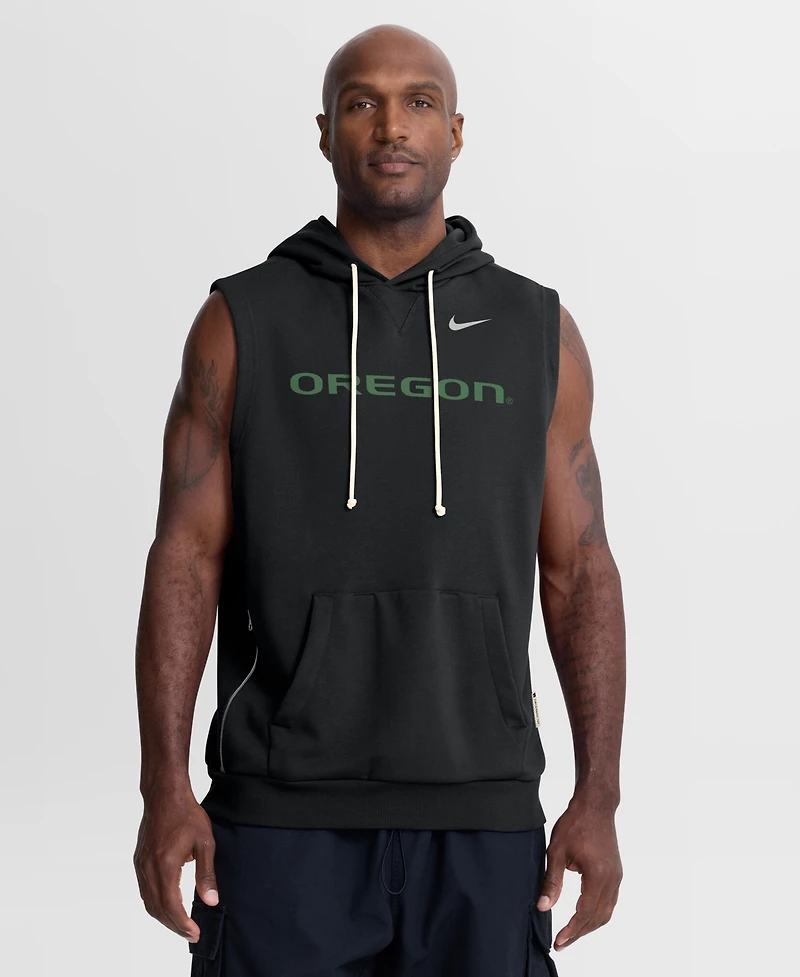 Nike Men's Black Oregon Ducks 2026 Sideline Sleeveless Dri-fit Hoodie